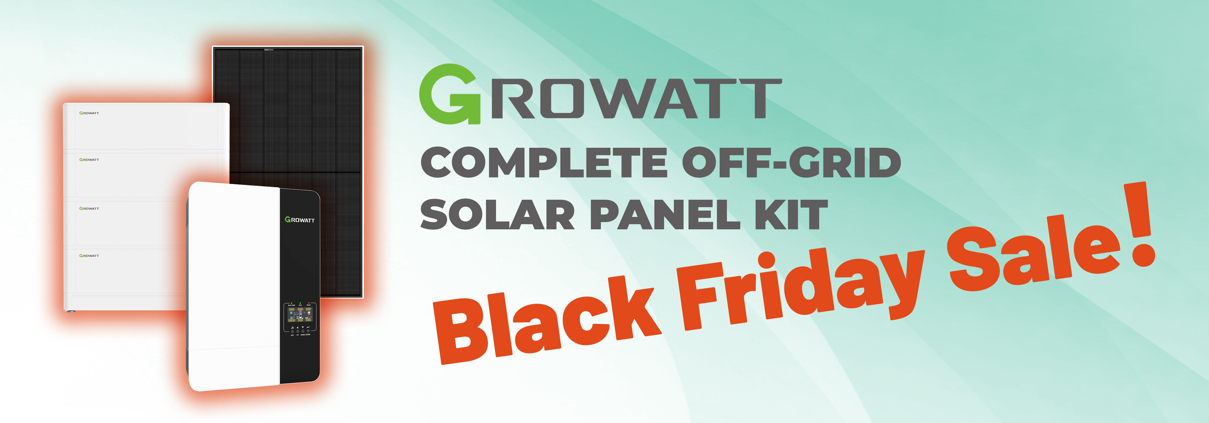 Growatt complete off-grid solar panel kit for cabins, cottages and homes