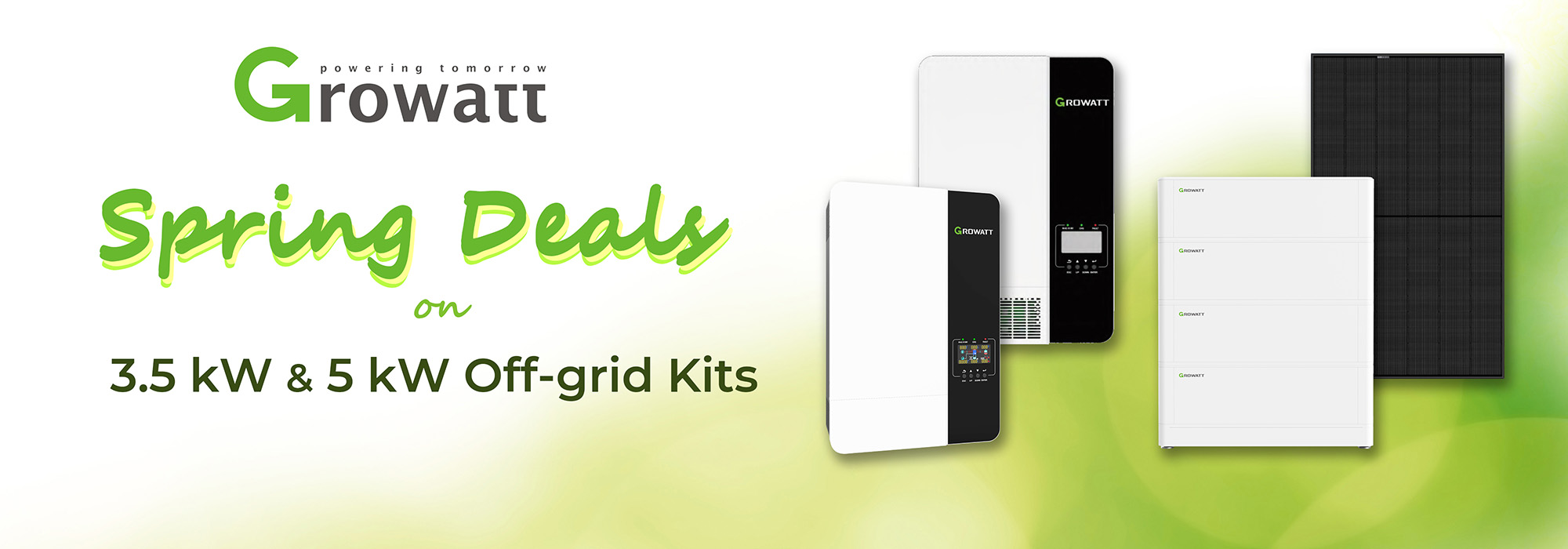 Spring deals on Growatt 3.5 kW and 5 kW inverters for cabins, cottages and homes