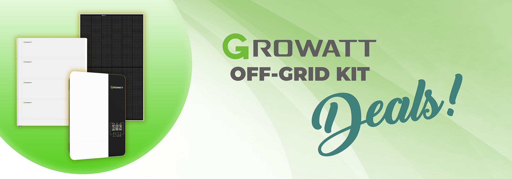 Deals on Growatt off-grid kits for cabins, cottages and homes, from 3.5 kW to 12 kW capacities