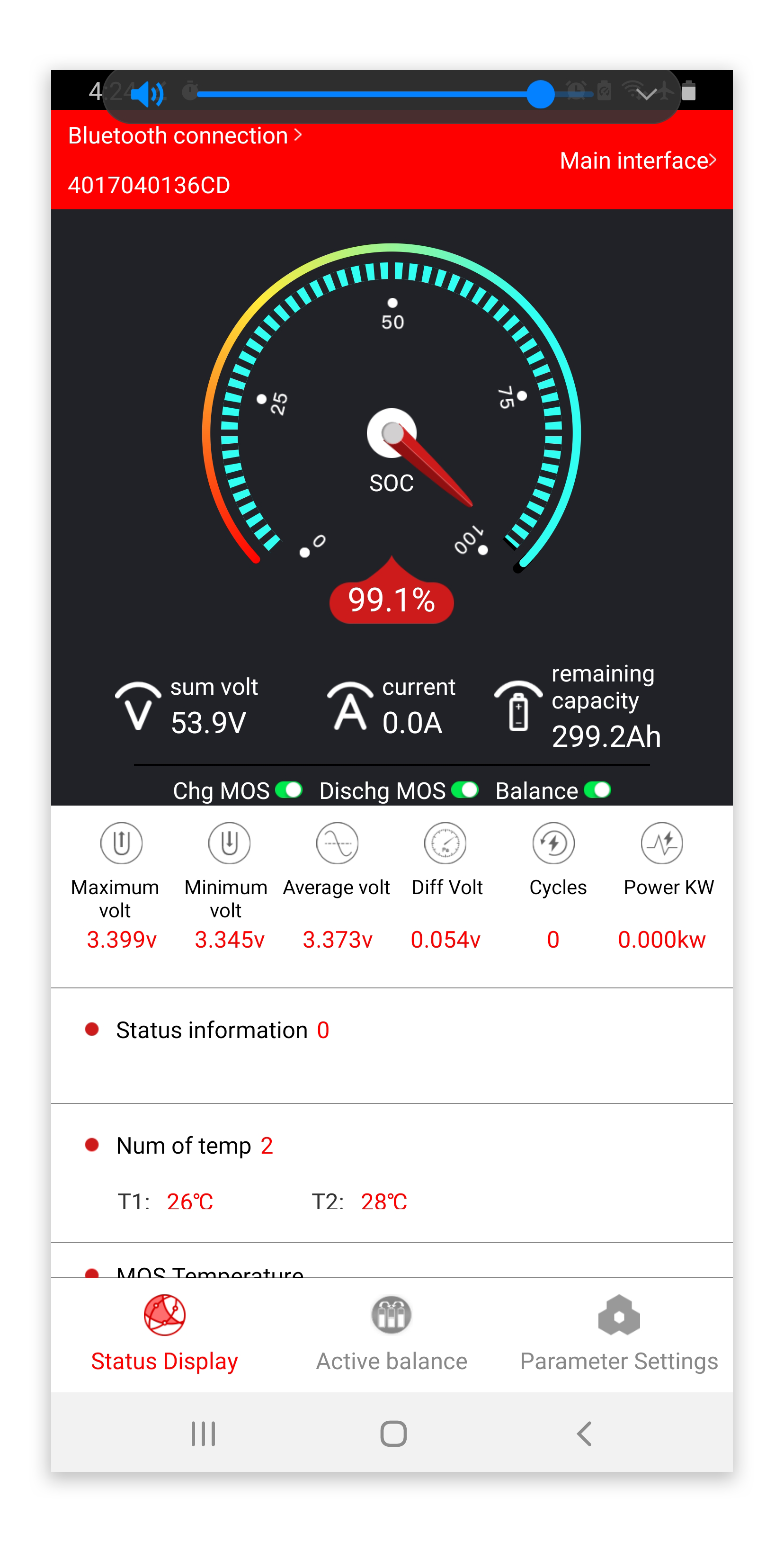 EnergyPak lithium battery management system  monitoring via bluetooth app