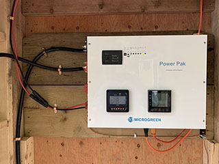 What a customer says about Microgreen Power Pak off-grid solar system integration box designed for his needs.