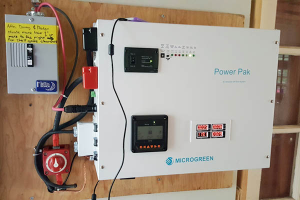 Photo of a Power Pak off-grid system installed in a Greater Toronto Area cottage