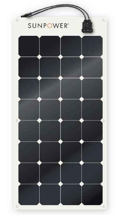 SunPower 100 Watt high power flexible solar panel
